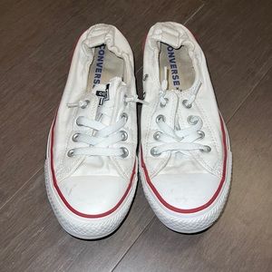 white elastic converse